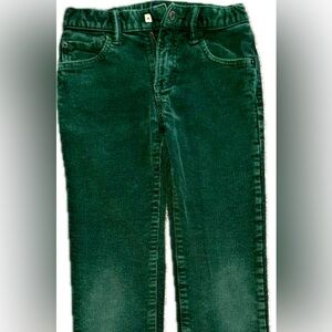 GAP Forest Green Corduroy Straight Leg Pants Girls Size 8